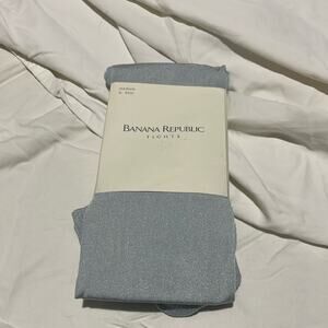 Banana Republic M light blue lights with shimmer microfiber nylon spandex nwt